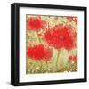 Abstract Red Poppy Trio-Irena Orlov-Framed Art Print