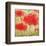 Abstract Red Poppy Trio-Irena Orlov-Framed Art Print