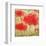 Abstract Red Poppy Trio-Irena Orlov-Framed Art Print