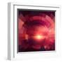 Abstract Red Shining Circle Tunnel Background-art_of_sun-Framed Art Print