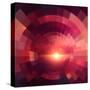 Abstract Red Shining Circle Tunnel Background-art_of_sun-Stretched Canvas