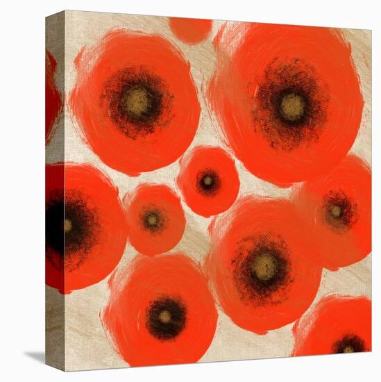 Abstract Red swhirls-Yashna-Stretched Canvas