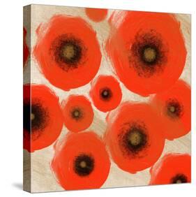 Abstract Red swhirls-Yashna-Stretched Canvas