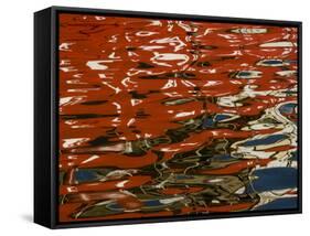 Abstract Reflection of Ship on Water, Helsinki, Finland-Nancy & Steve Ross-Framed Stretched Canvas