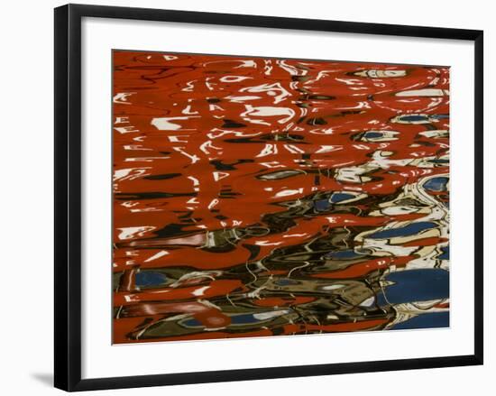 Abstract Reflection of Ship on Water, Helsinki, Finland-Nancy & Steve Ross-Framed Photographic Print