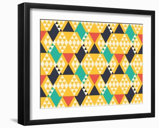 Abstract Retro Pattern. Vector Illustration.-artsandra-Framed Art Print