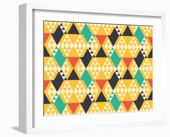 Abstract Retro Pattern. Vector Illustration.-artsandra-Framed Art Print