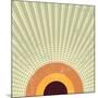 Abstract Retro Starburst Background-one AND only-Mounted Photographic Print