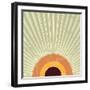 Abstract Retro Starburst Background-one AND only-Framed Photographic Print