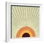 Abstract Retro Starburst Background-one AND only-Framed Photographic Print