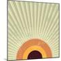Abstract Retro Starburst Background-one AND only-Mounted Photographic Print
