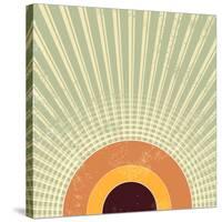 Abstract Retro Starburst Background-one AND only-Stretched Canvas