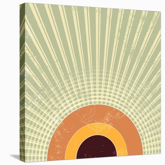 Abstract Retro Starburst Background-one AND only-Stretched Canvas