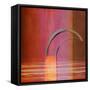 Abstract Right Bow on Red-Joost Hogervorst-Framed Stretched Canvas