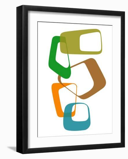 Abstract Rings 1-NaxArt-Framed Art Print