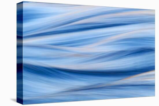 Abstract river water in motion, River Whiteadder, Berwickshire, Scottish Borders-Phil McLean-Stretched Canvas