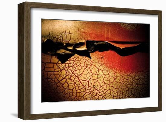 Abstract Rust Circle I-Jean-François Dupuis-Framed Art Print