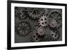 Abstract Rusty Gears Old Machine Parts-Andrey_Kuzmin-Framed Photographic Print