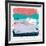 Abstract Salmon and Jungle Green-Emma Moore-Framed Art Print