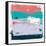 Abstract Salmon and Jungle Green-Emma Moore-Framed Stretched Canvas