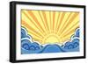 Abstract Sea Waves Of Seascape-GeraKTV-Framed Premium Giclee Print