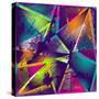 Abstract Seamless Geometric Pattern with Urban Elements, Scuffed, Drops, Sprays, Triangles, Neon Sp-Little Princess-Stretched Canvas
