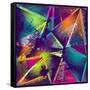 Abstract Seamless Geometric Pattern with Urban Elements, Scuffed, Drops, Sprays, Triangles, Neon Sp-Little Princess-Framed Stretched Canvas