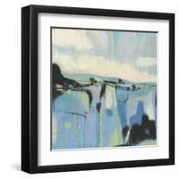 Abstract Shades of Blue I-Tim OToole-Framed Art Print