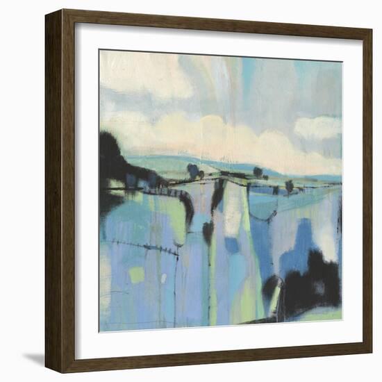 Abstract Shades of Blue I-Tim OToole-Framed Art Print