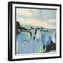 Abstract Shades of Blue I-Tim OToole-Framed Art Print