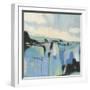 Abstract Shades of Blue I-Tim OToole-Framed Art Print