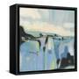 Abstract Shades of Blue I-Tim OToole-Framed Stretched Canvas