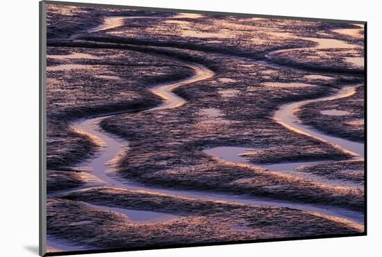 Abstract Shapes at Sunset During Low Tide on Martha's Beach-Jay Goodrich-Mounted Photographic Print