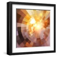 Abstract Shining Mosaic Background-art_of_sun-Framed Art Print