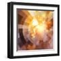 Abstract Shining Mosaic Background-art_of_sun-Framed Art Print