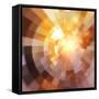 Abstract Shining Mosaic Background-art_of_sun-Framed Stretched Canvas