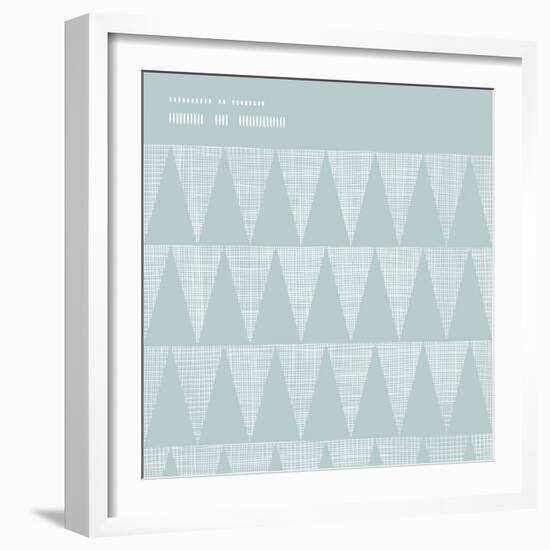 Abstract Silver Gray Fabric Textured Triangles Frame Border Seamless Pattern Background-Oksancia-Framed Art Print