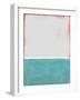 Abstract Sky Blue and Gray Study-Emma Moore-Framed Art Print