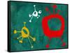 Abstract Splash Theme 4-NaxArt-Framed Stretched Canvas