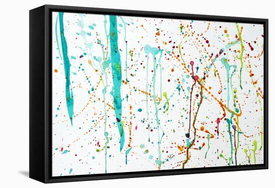 Abstract Splats And Drips-M@Benoit-Framed Stretched Canvas