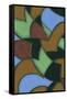 Abstract Stained Glass Pattern-Found Image Press-Framed Stretched Canvas