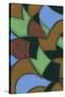 Abstract Stained Glass Pattern-Found Image Press-Stretched Canvas