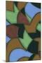 Abstract Stained Glass Pattern-Found Image Press-Mounted Giclee Print