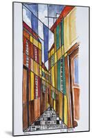 Abstract streets of Bastia, Corsica, France-Richard Lawrence-Mounted Photographic Print
