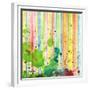 Abstract Strip And Blot Watercolor Painted Background-Rudchenko Liliia-Framed Premium Giclee Print