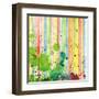 Abstract Strip And Blot Watercolor Painted Background-Rudchenko Liliia-Framed Art Print