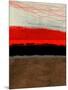 Abstract Stripe Theme Brown-NaxArt-Mounted Art Print