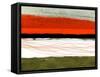 Abstract Stripe Theme Orange and Black-NaxArt-Framed Stretched Canvas