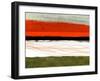 Abstract Stripe Theme Orange and Black-NaxArt-Framed Art Print