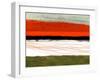 Abstract Stripe Theme Orange and Black-NaxArt-Framed Art Print